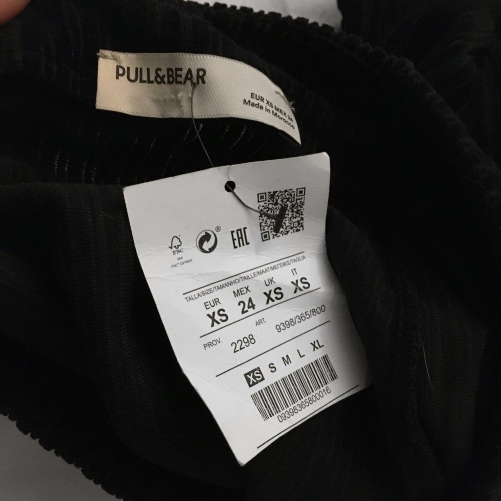 Circle Zip Front Ribbed Corduroy Mini Skater Skirt - Picture 4 of 4